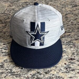 Dallas Cowboys Training hat Gray and Navy Star Logo Cap